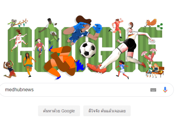 Google doodles 2019 womens world cup day1 google เปลี่ยนโลโก้อีกแล้ว วันนี้ เป็นการฉลองการแข่งขัน ฟุตบอลโลกหญิง