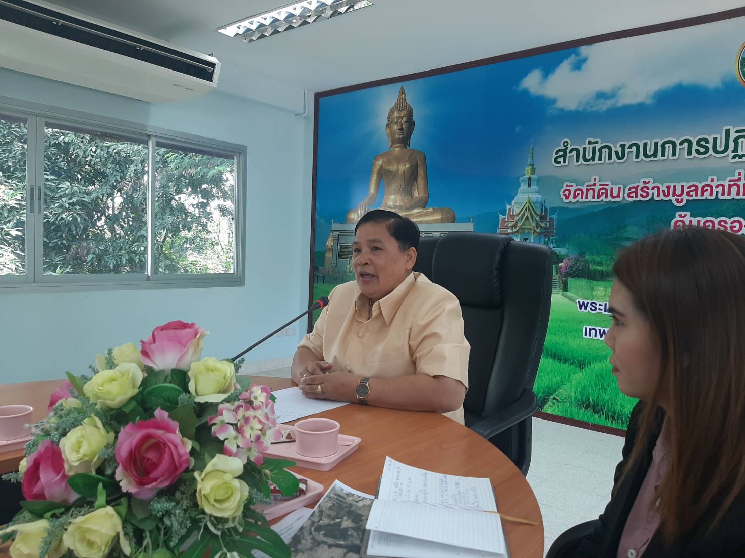 ดร.ณัฐธชลัยย์  มยูรศักดิ์ เลขานุการประจำคณะกรรมธิการเกษตรและสหกรณ์ ประชุมโครงการพัฒนาแหล่งน้ำเพื่อการเกษตร จังหวัดอำนาจเจริญ