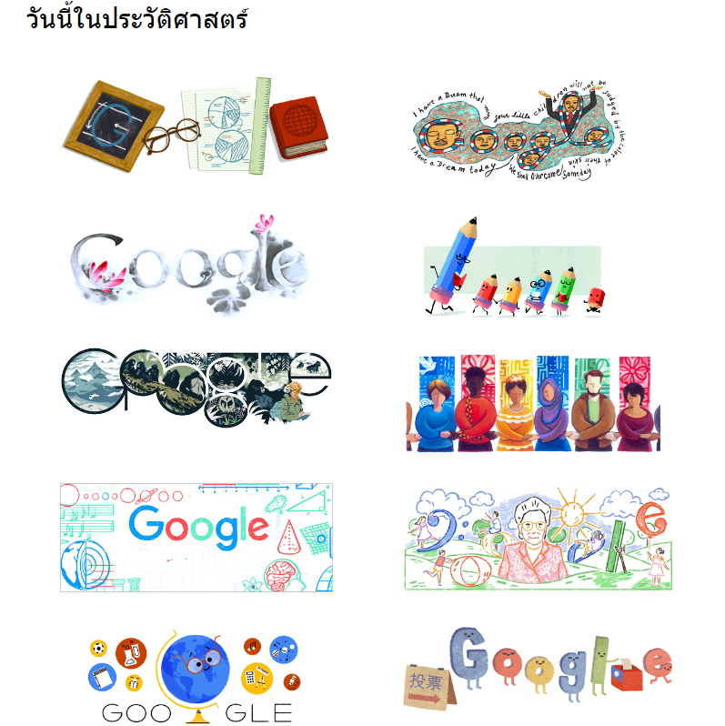 วันครูปี 2023 google doodle วันนี้มอบ ภาพ doodle art teachers day thailand 2023 วันครูแห่งชาติ 2566 thailand teachers day 2023